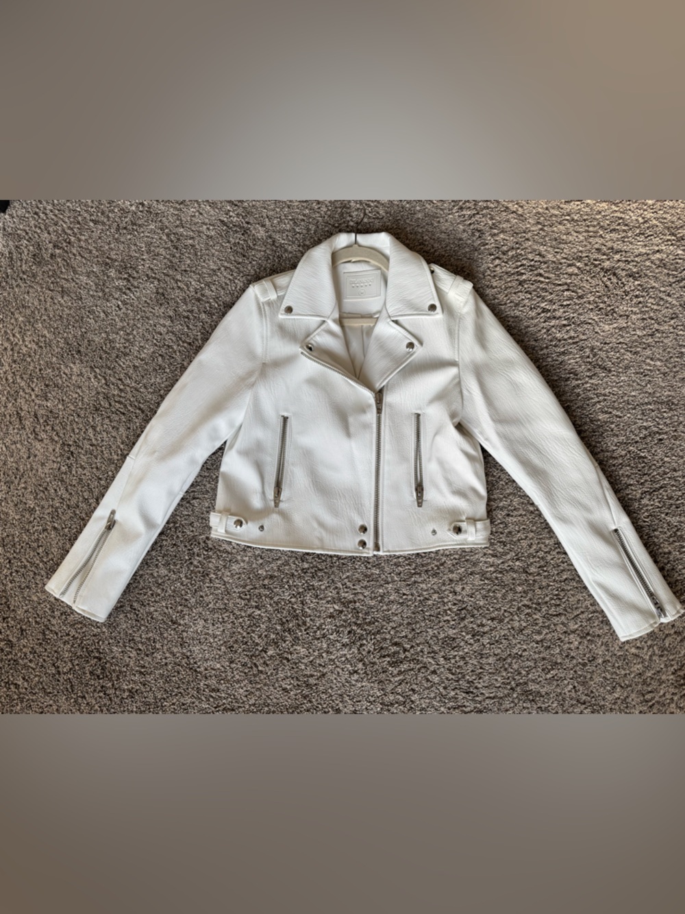 Blank NYC White Vegan Leather Jacket